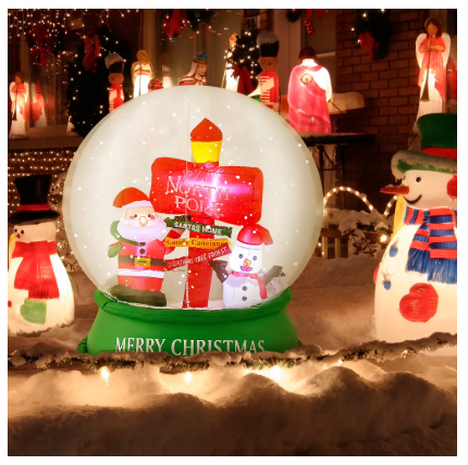 Christmas Inflatable Snow Globe Blow Up Yard Decoration w/ LEDs & Air Blower, final cut