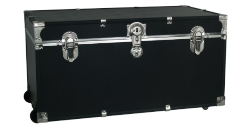 Trunk with Wheels & Lock, Black