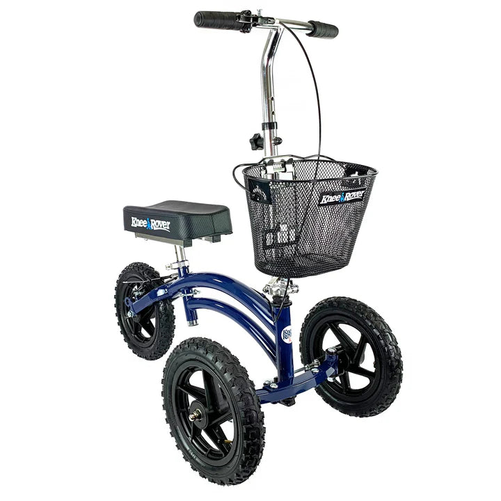 All Terrain Steerable Knee Scooter Blue