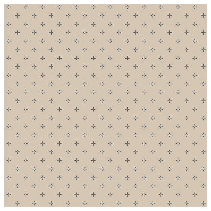 Geometric Leaf Motif Vinyl on Non-woven Matte Wallpaper Roll Blue/Beige