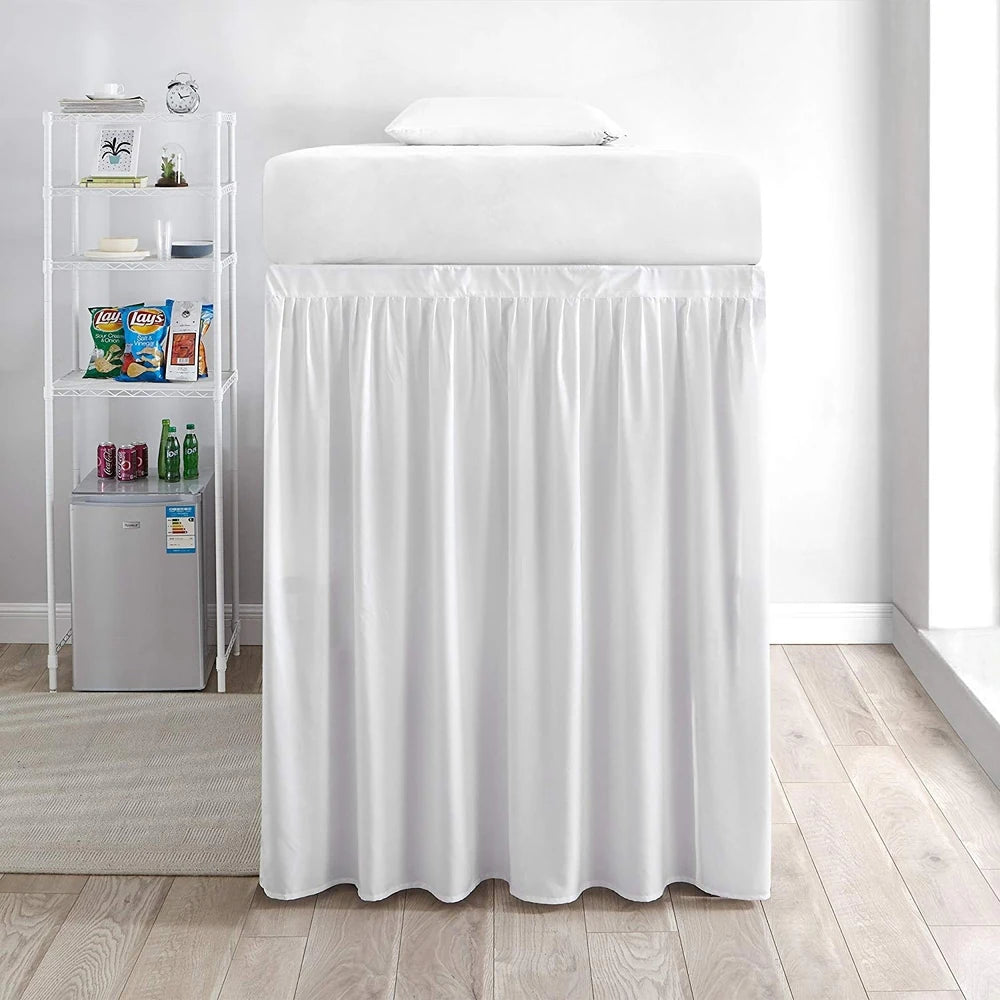 Extended Twin XL Drop 3 Panel Bed Skirt - White