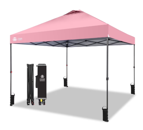 Pop Up Canopy Patented Center Lock One Push Instant Outdoor Tent Pink