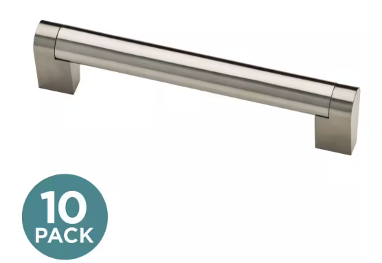 10-Pack Stratford Modern Cabinet Drawer Bar Pulls in Stainless Steel