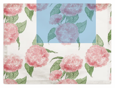 Pink Hydrangea Pattern Cotton Twill Placemat