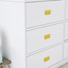 6-Drawer Dresser Change Table With Large Storage Space Chest Cabinet - White