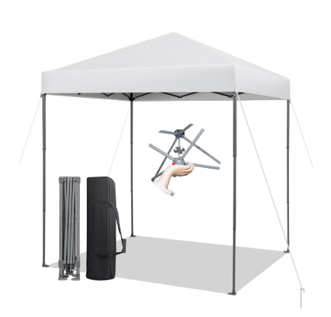 Patio Outdoor Pop-up Canopy Tent UPF 50+ Portable Sun Shelter White