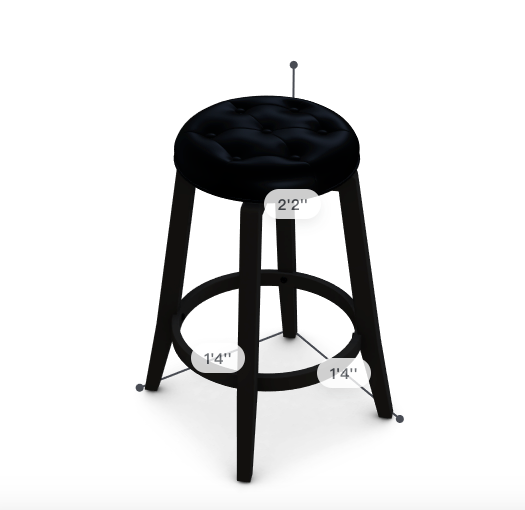 360° Swivel Upholstered Rubberwood Frame Bar Stool Set of 2 with Footrest