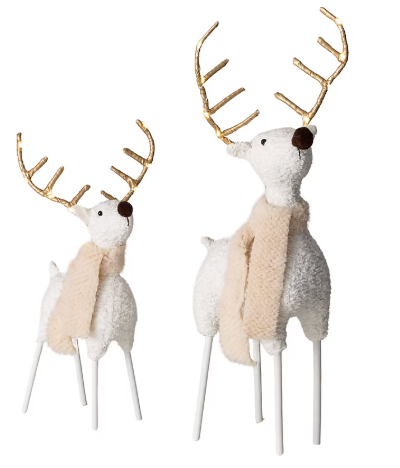 Comfy Christmas 2-Pack Deer Lighted Figurine, final cut