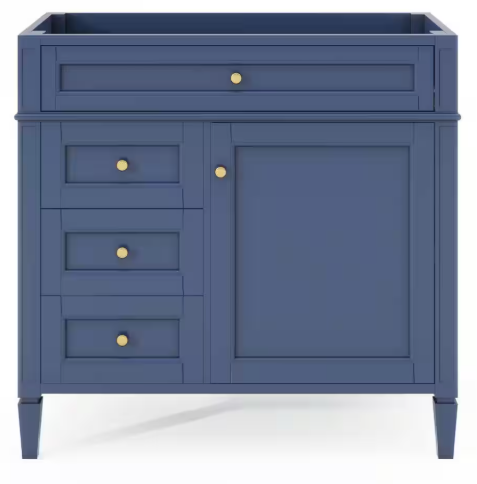Bath Vanity Cabinet without Top in Blue