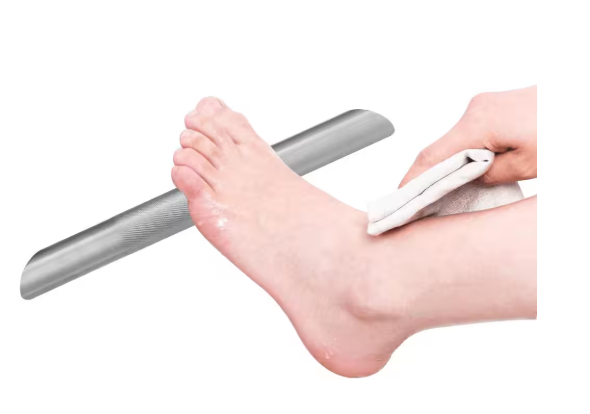Wall Mounted Corner Shower Foot Rest Bar for Shaving Legs In Brushed Nickel