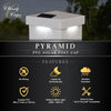 Classy Caps White PVC Pyramid Solar Post Cap (Set of 10)