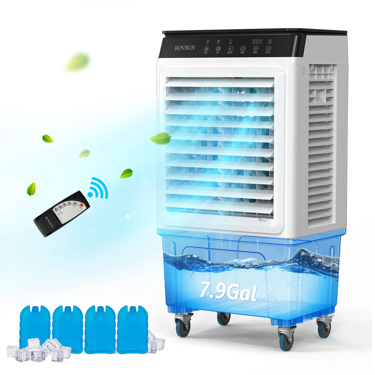 Portable Evaporative Air Cooler with Remote Control