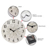 Blanc Fleur Weathered Off-White Outdoor 15-inch Analog Wall Clock