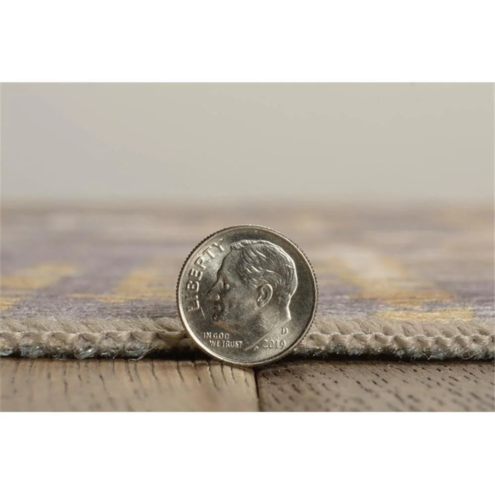 Indoor Outdoor Machine Washable Anthia Area 5'x7' Rug in Navy and Sand