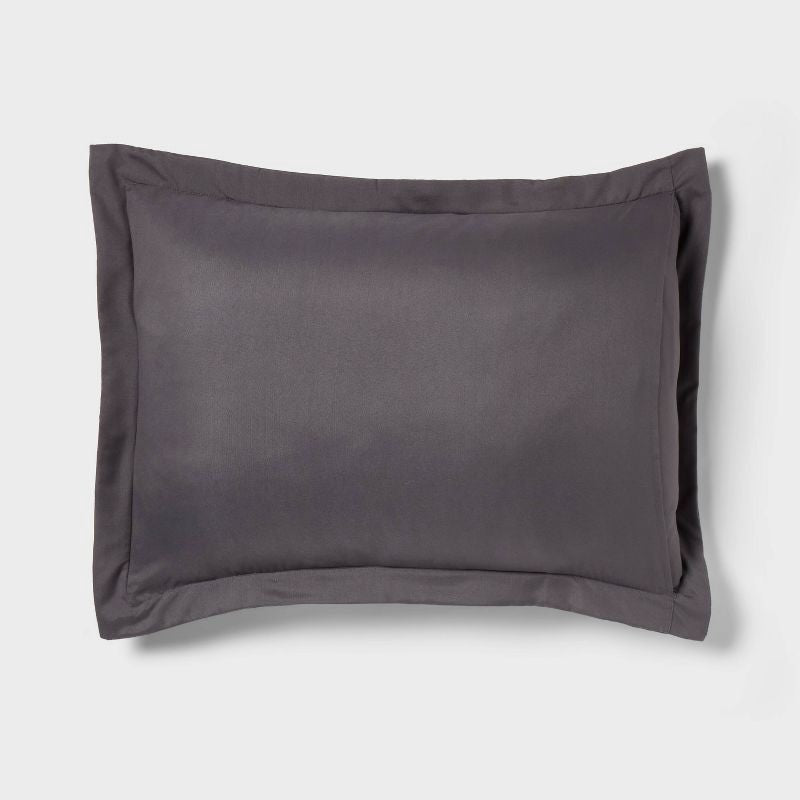 Applique Border Comforter and Sheet Set Gray - King