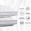 2 Pack Goose Feather Down Bed Pillow - White - Medium-Firm - King