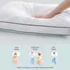 2 Pack Goose Feather Down Bed Pillow - White - Medium-Firm - King
