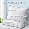 2 Pack Goose Feather Down Bed Pillow - White - Medium-Firm - King
