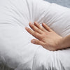 2 Pack Goose Feather Down Pillows with Quilted Cotton Cover - White - Medium - King