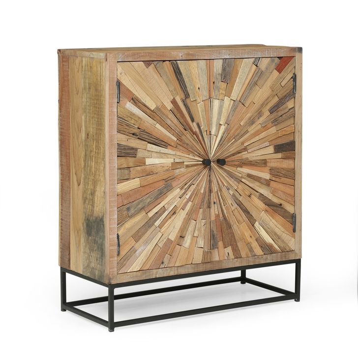 2-Door Cabinet with Two Shelves In Natural