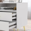 2-drawer Nightstand with One Open Shelf - White