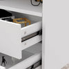 2-drawer Nightstand with One Open Shelf - White