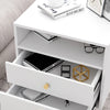 2-drawer Nightstand with One Open Shelf - White
