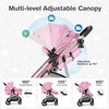 2-in-1 Convertible Baby Stroller with Reversible Seat - Pink