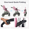 2-in-1 Convertible Baby Stroller with Reversible Seat - Pink