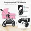 2-in-1 Convertible Baby Stroller with Reversible Seat - Pink
