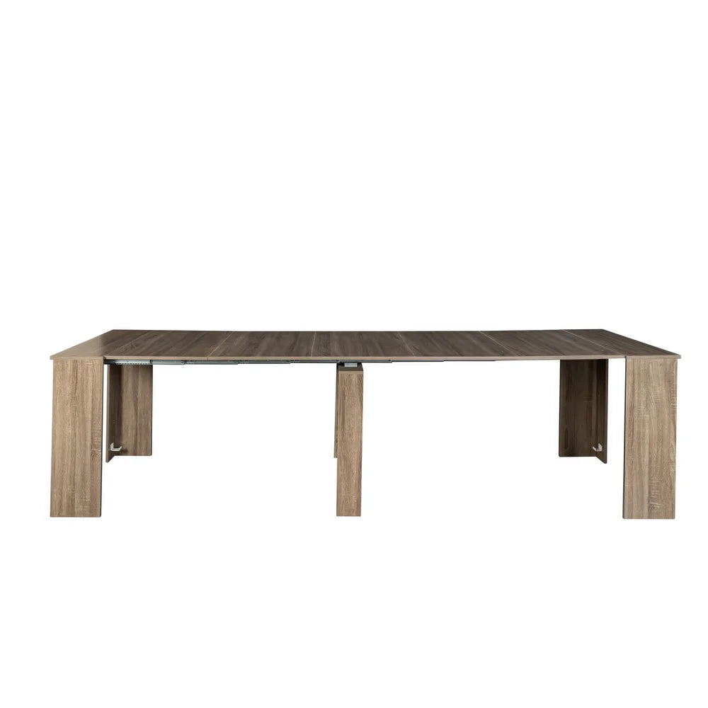 2 in 1 Multifunctional Extendable Console Table Dining Table for 4-8 People