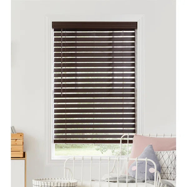 Room Darkening Cordless Faux Wood Blind