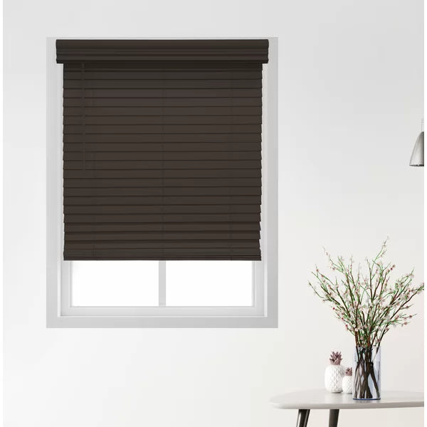 Room Darkening Cordless Faux Wood Blind