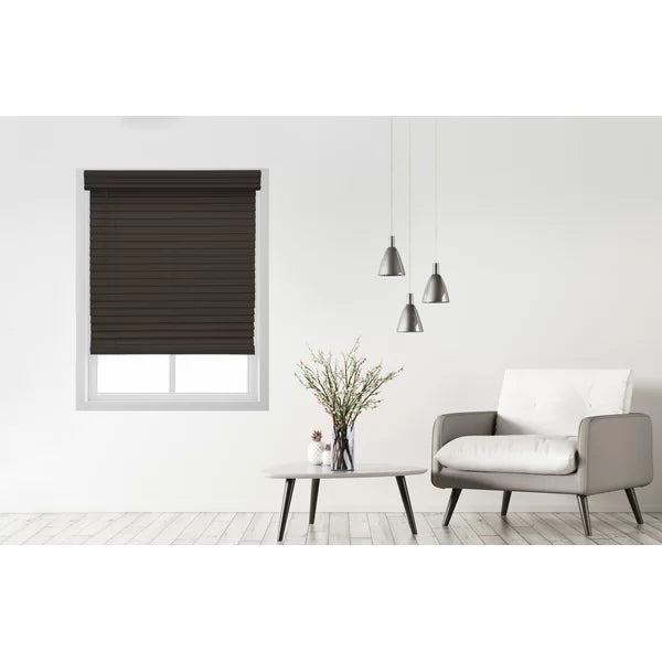 Room Darkening Cordless Faux Wood Blind