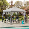 Hexagon Pop Up Gazebo with Netting