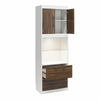 Storage Cabinet with Drawers and Touch Sensor LED Lighting