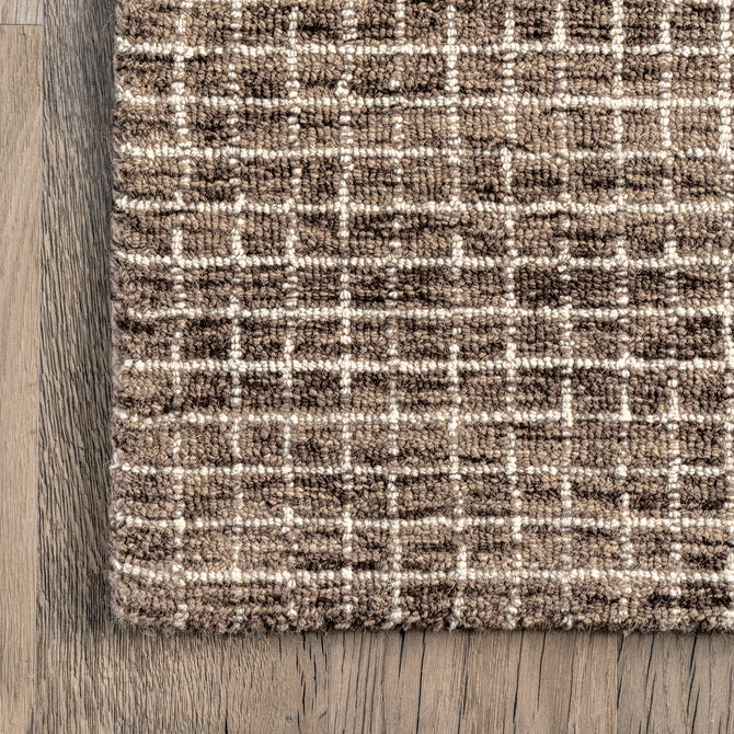 Melrose Checked Wool Area Rug 5'x8'