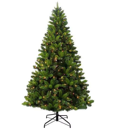 Pre Lit Green Christmas Tree With Metal Stand by Place & Time