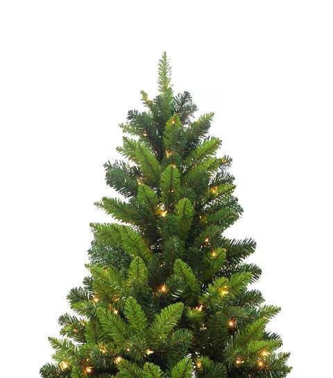 Pre Lit Green Christmas Tree With Metal Stand by Place & Time