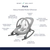 Aura Deluxe Portable Rocker & Bouncer - Quilted Charcoal Tweed