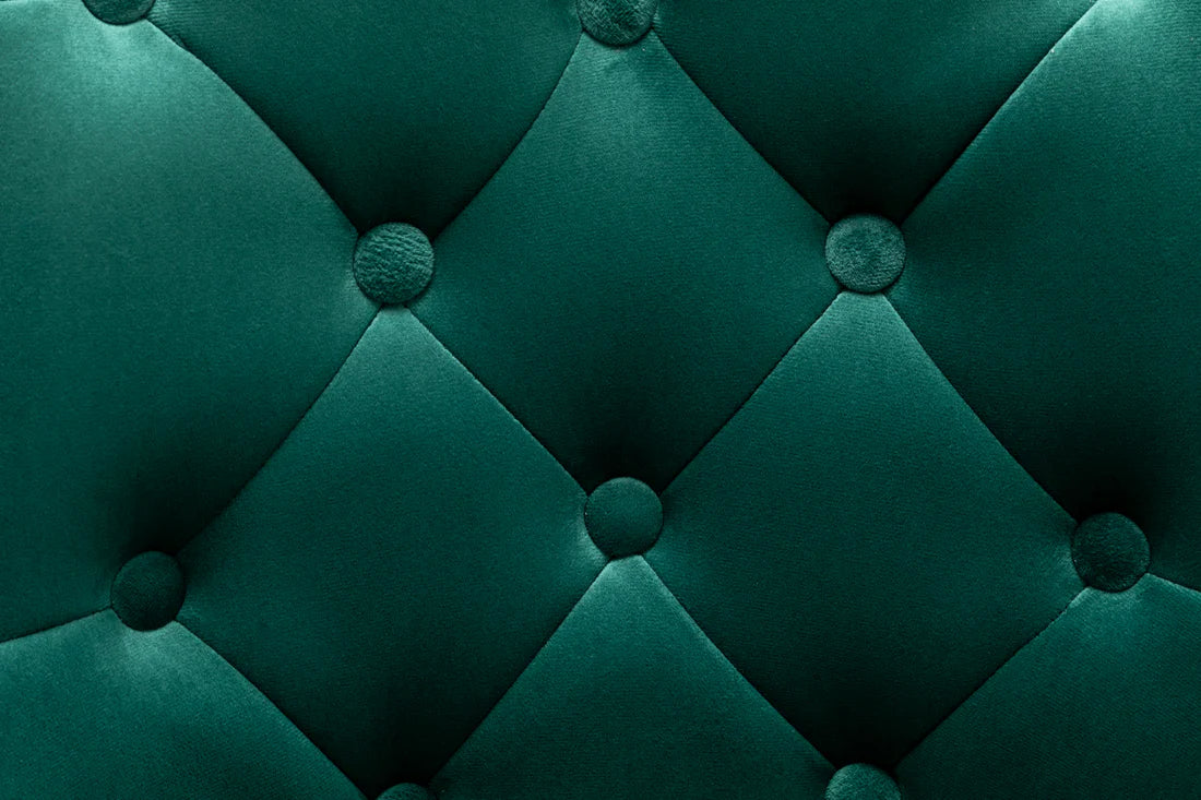 Upholstered Dining Adjustable Seat, High Back Stool Bar Chair Green Tufted