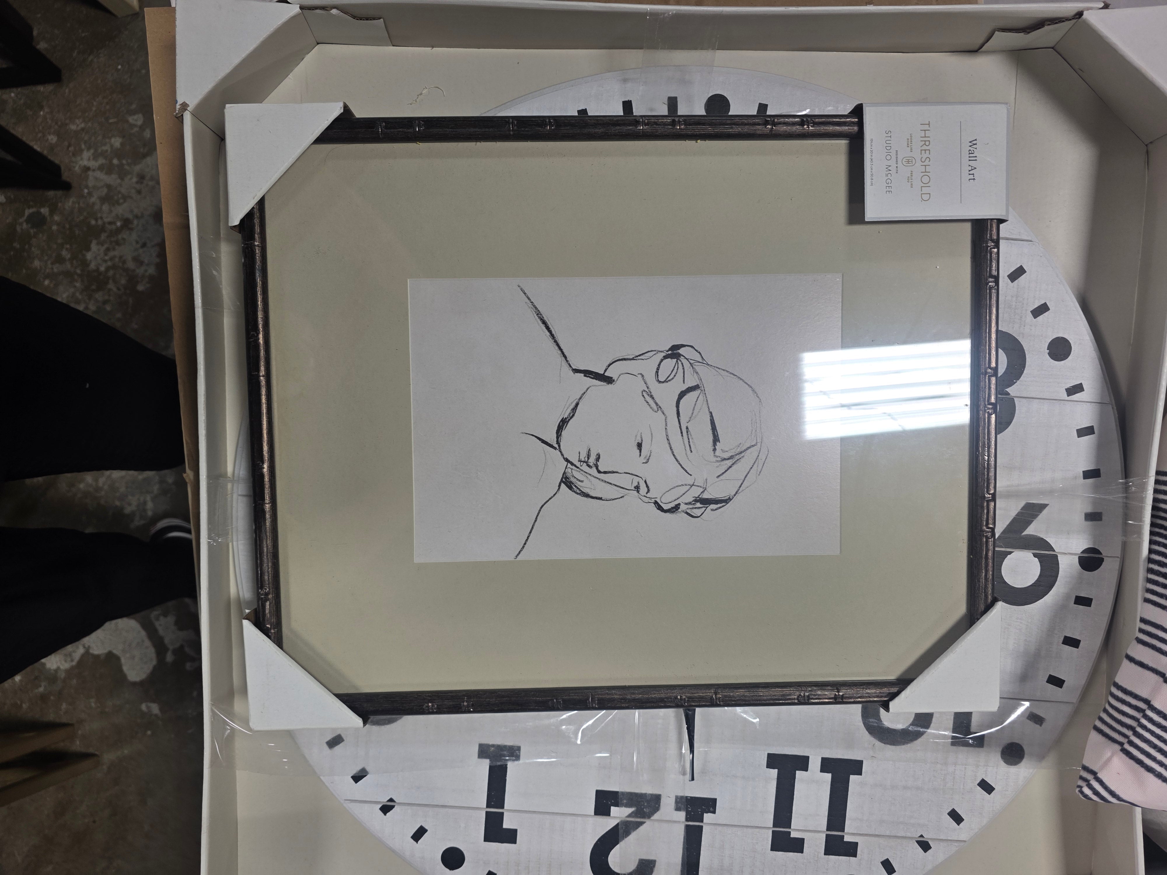 Studio McGee 16x20 Line Drawn Portrait Framed Wall Art - SHOWROOM ITEM