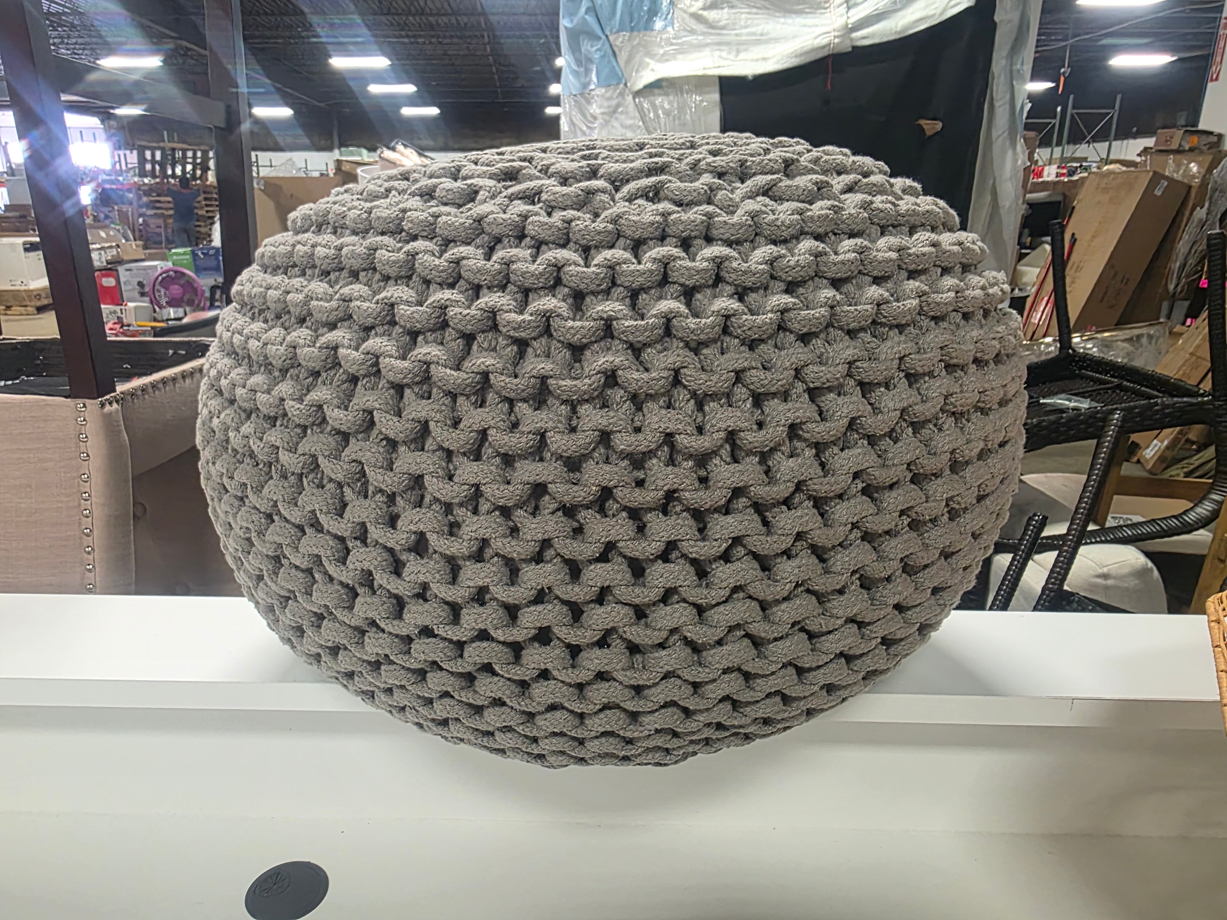 Cloverly Chunky Knit Pouf - Threshold™ - SHOWROOM ITEM
