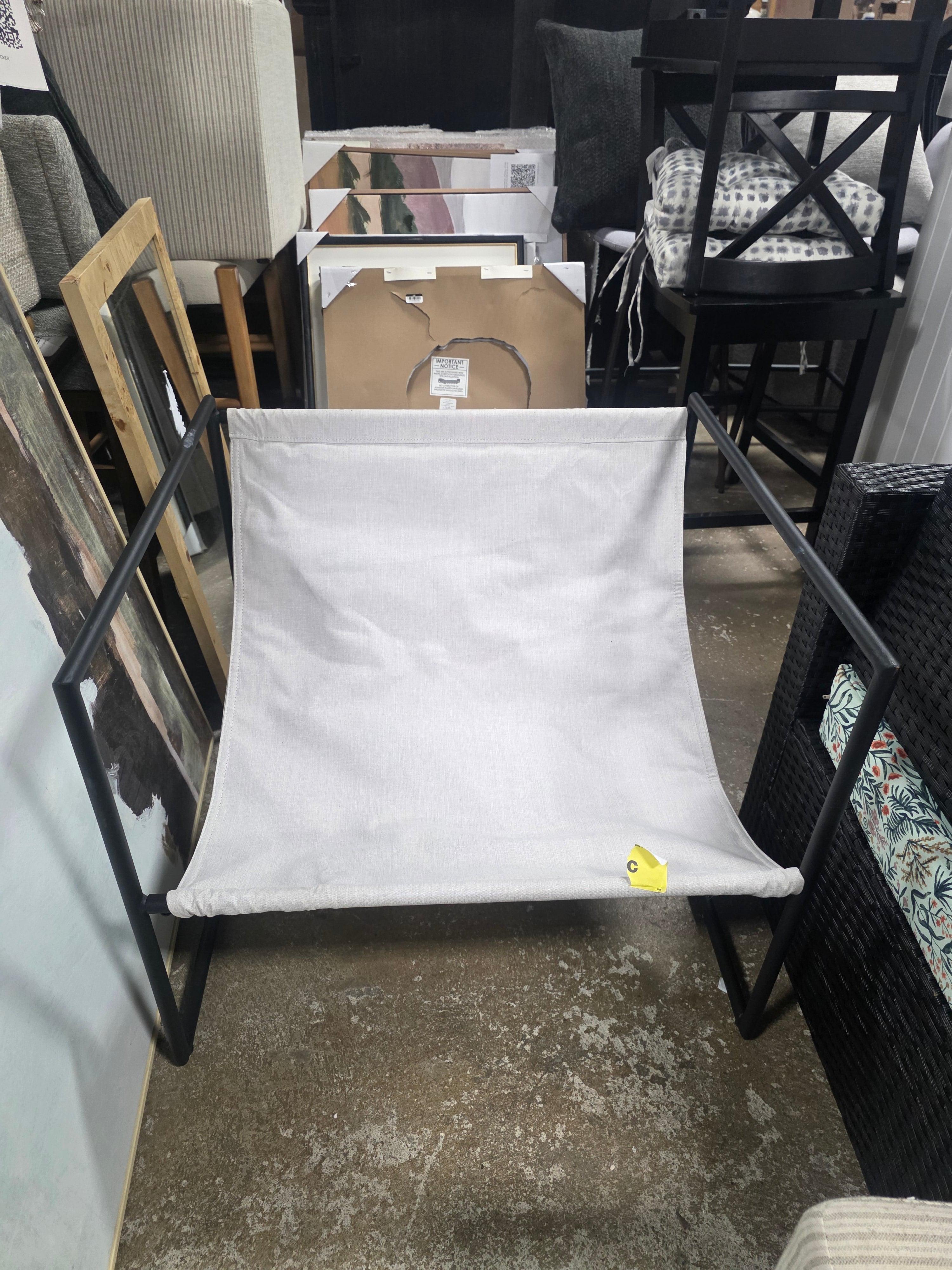 Metal Framed Sling Dorm Chair - Room Essentials™ - SHOWROOM ITEM