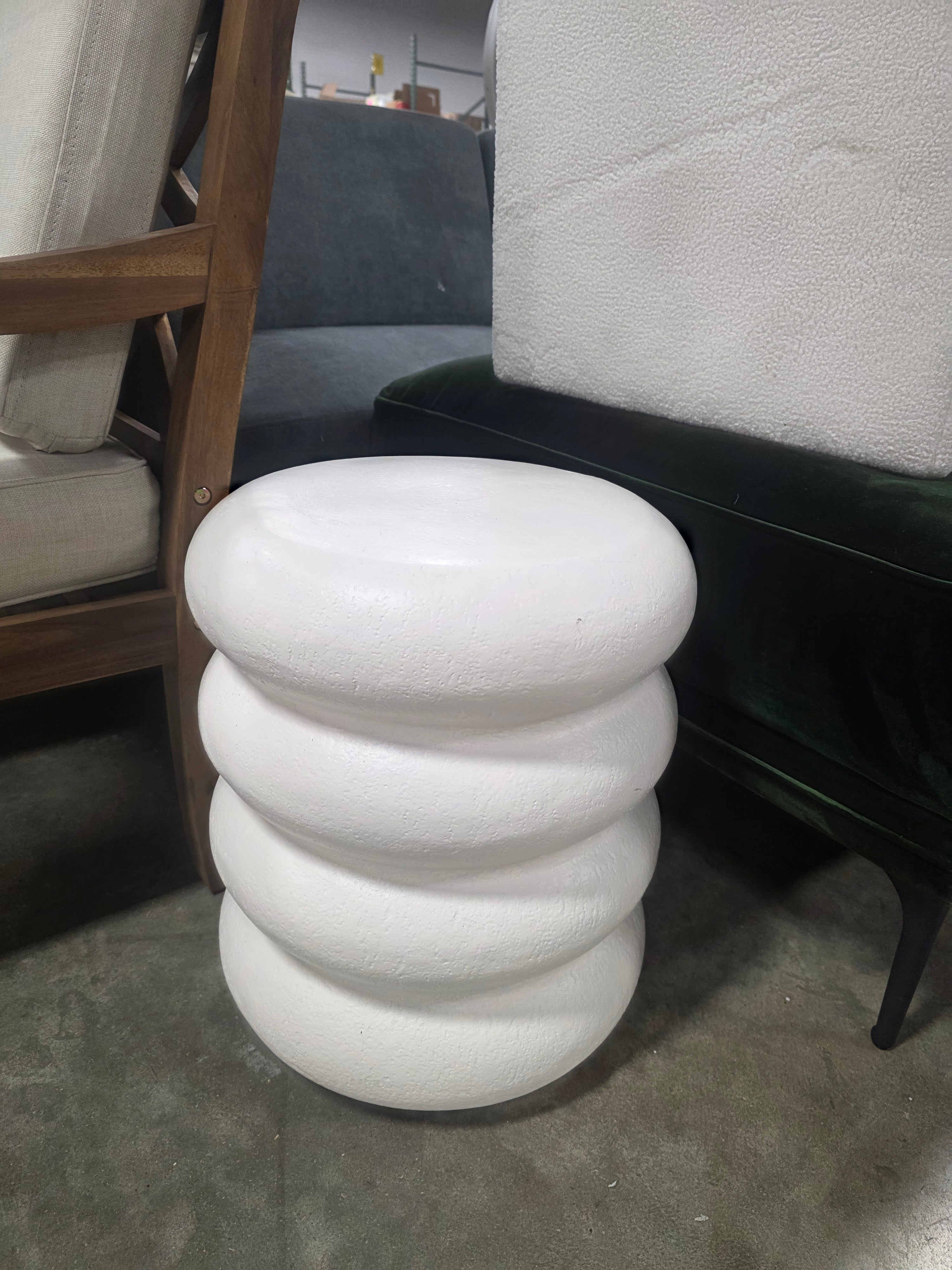 Irregular Liana Outdoor Patio Accent Table White - Threshold™ - SHOWROOM ITEM
