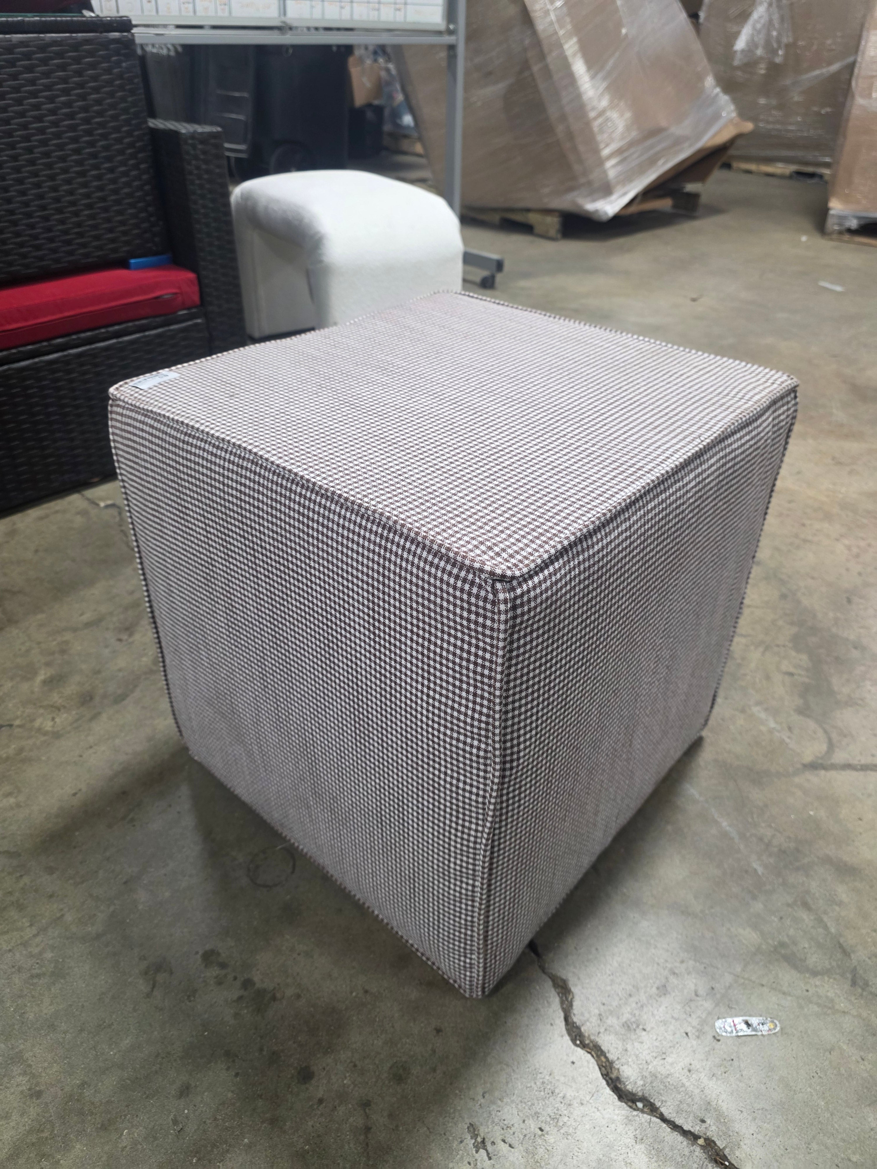 Lynwood Square Upholstered Cube Ottoman - Threshold™ - SHOWROOM ITEM