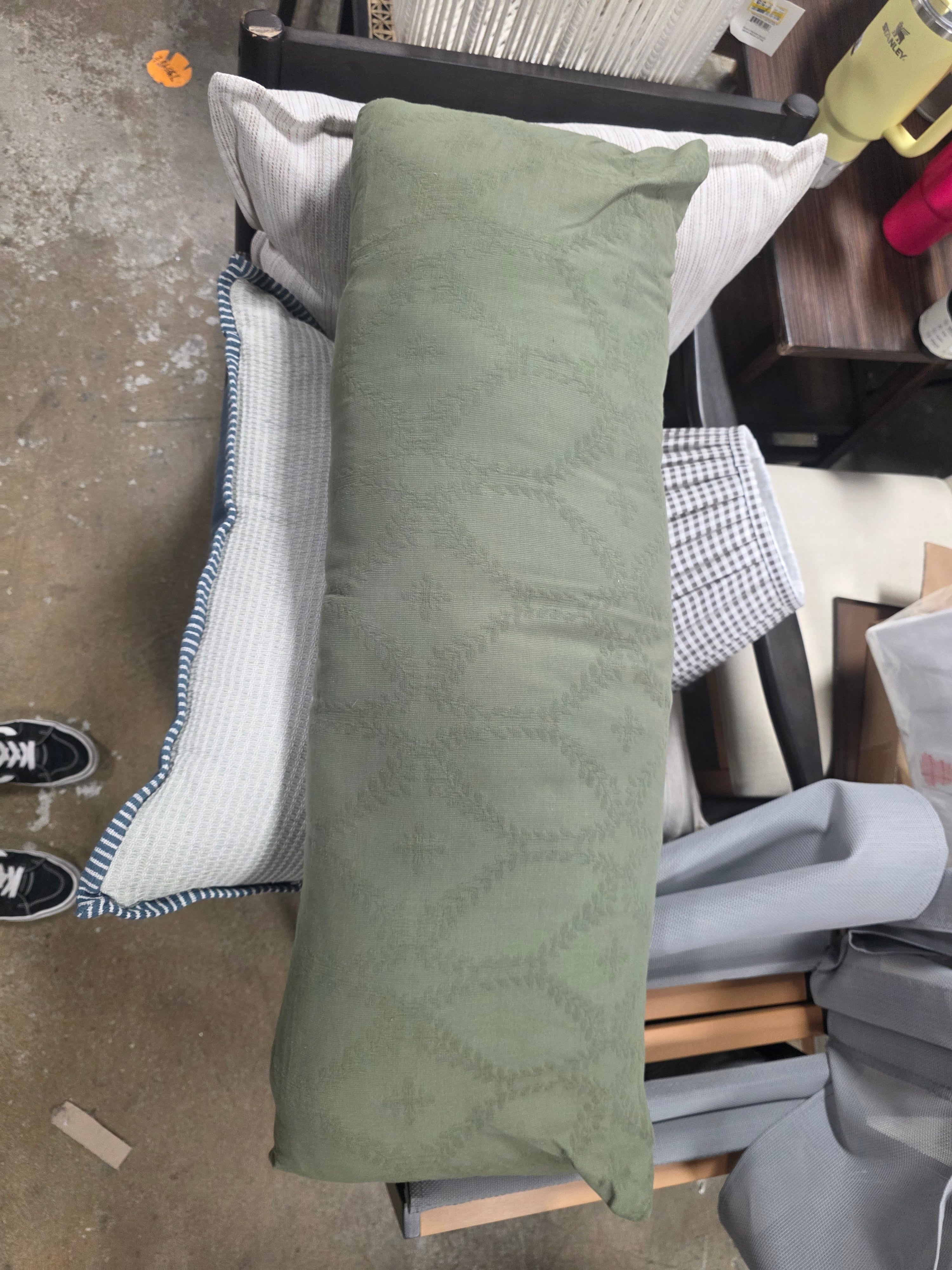 14"x36" Trellis Pattern Lumbar Bed Pillow - Hearth & Hand™ with Magnolia - SHOWROOM ITEM