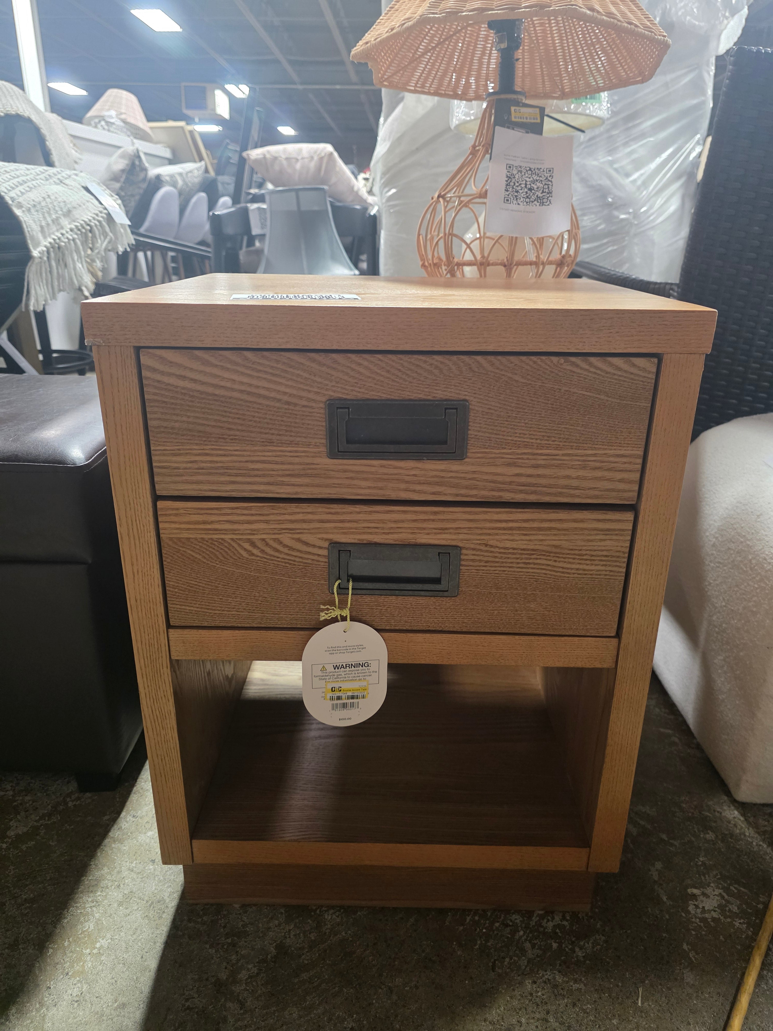 Bourne Accent Table Natural – Threshold™ - SHOWROOM ITEM
