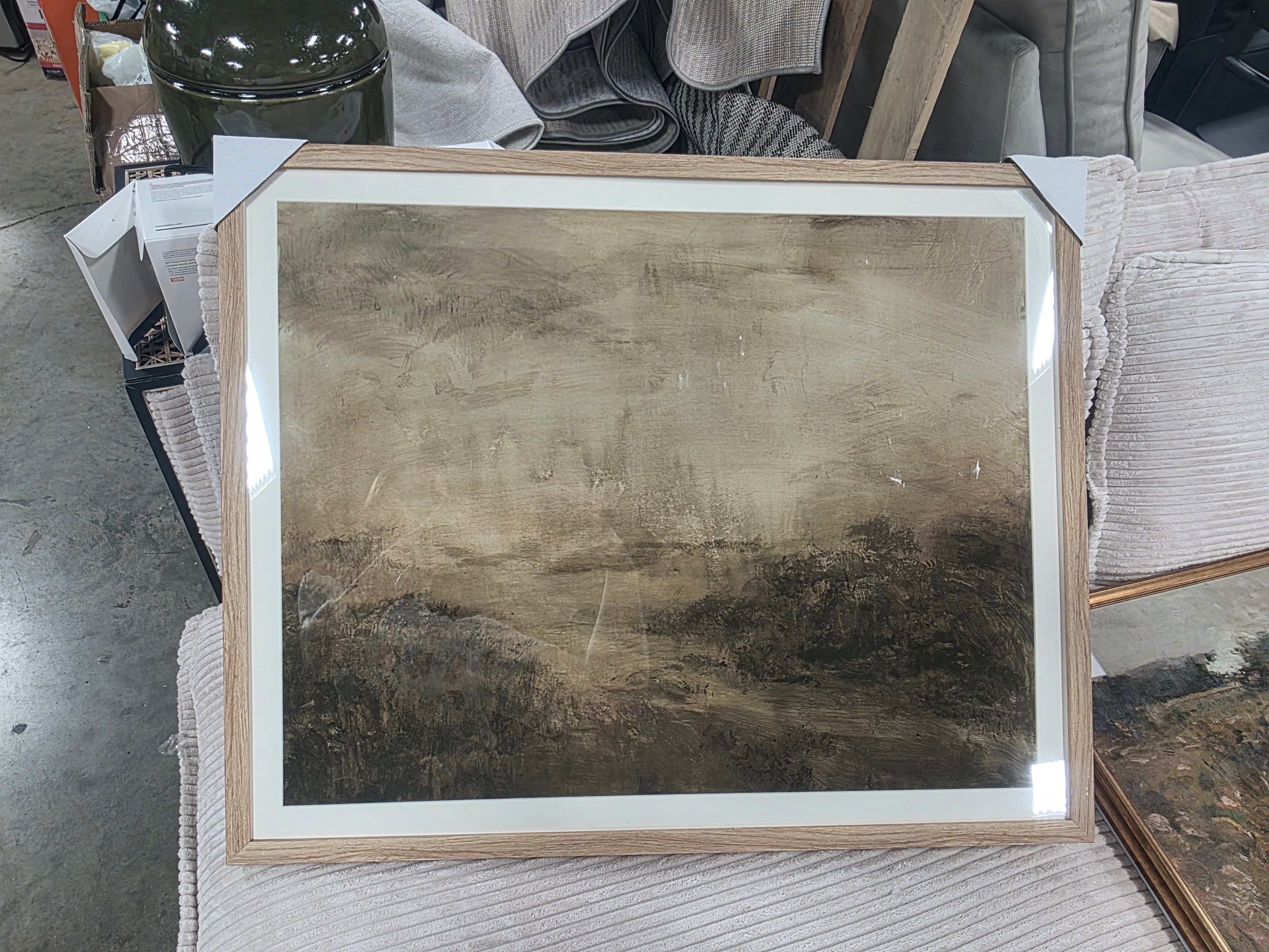 24"x30" Abstract Green Tone Landscape Wall Art - Threshold™ - SHOWROOM ITEM