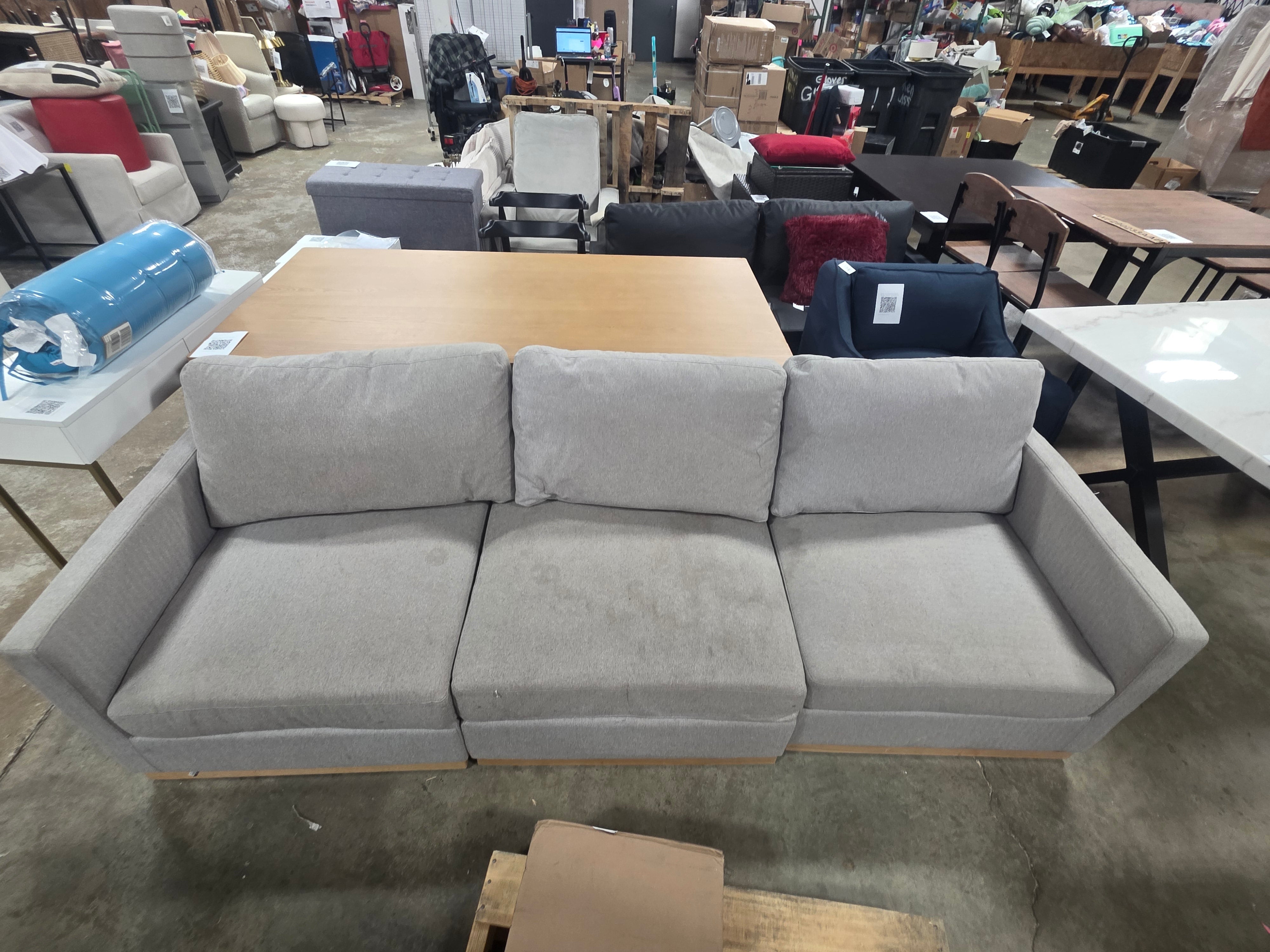 3pc Woodland Hills Modular Sofa Light Gray - Threshold - SHOWROOM ITEM